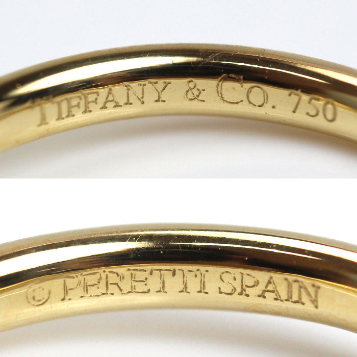 TIFFANY&Co. ティファニー K18YG イエローゴールド カーブドバンド 9P ダイヤ リング・指輪 60016301 ダイヤモンド 9号 2.2g レディース【中古】【美品】