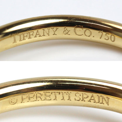 TIFFANY&Co. ティファニー K18YG イエローゴールド カーブドバンド 9P ダイヤ リング・指輪 60016301 ダイヤモンド 9号 2.2g レディース【中古】【美品】