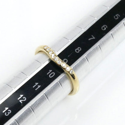 TIFFANY&Co. ティファニー K18YG イエローゴールド カーブドバンド 9P ダイヤ リング・指輪 60016301 ダイヤモンド 9号 2.2g レディース【中古】【美品】