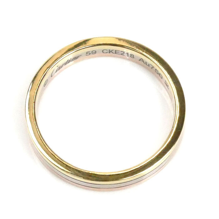 CARTIER カルティエ k18YG/PG/WG ヴァンドーム スリーカラー  リング・指輪 B4052259 19号 59 5.2g レディース【中古】【美品】