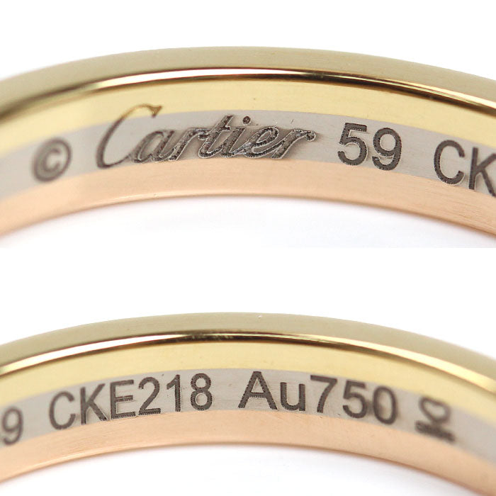 CARTIER カルティエ k18YG/PG/WG ヴァンドーム スリーカラー  リング・指輪 B4052259 19号 59 5.2g レディース【中古】【美品】