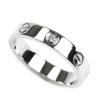 CARTIER カルティエ K18WG ホワイトゴールド ミニラブ 1P ダイヤ リング・指輪 B4050554 ダイヤモンド 14号 54 4.8g レディース【中古】【美品】