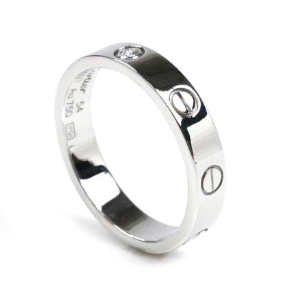 CARTIER カルティエ K18WG ホワイトゴールド ミニラブ 1P ダイヤ リング・指輪 B4050554 ダイヤモンド 14号 54 4.8g レディース【中古】【美品】