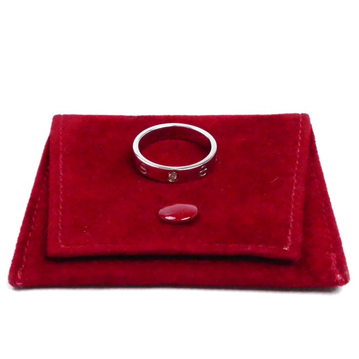 CARTIER カルティエ K18WG ホワイトゴールド ミニラブ 1P ダイヤ リング・指輪 B4050554 ダイヤモンド 14号 54 4.8g レディース【中古】【美品】