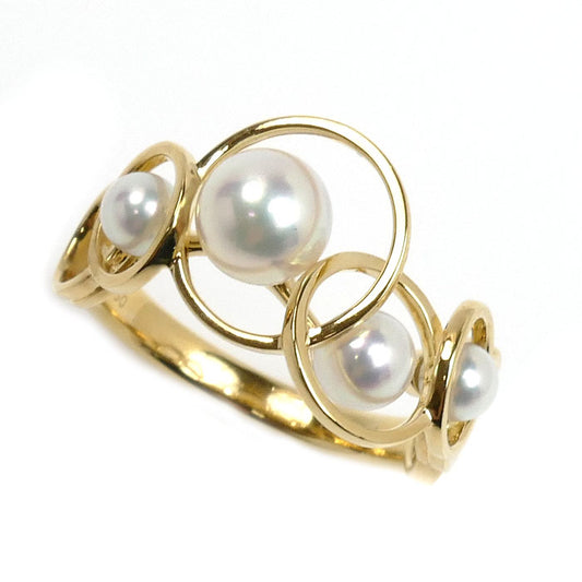 TASAKI タサキ K18YG イエローゴールド エニーマ パール リング・指輪 R-4393-18KYG アコヤパール約3.4～6.0mm 13号 4.1g レディース【中古】【美品】