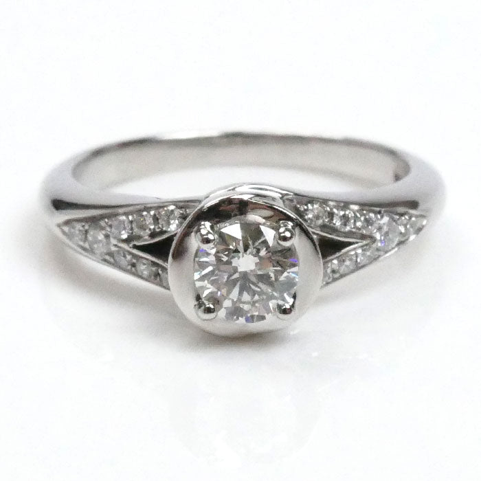 BVLGARI ブルガリ Pt950プラチナ インコントロダモーレ ダイヤ リング・指輪 ダイヤモンド0.32ct 8号 5.2g レディース【中古】【美品】