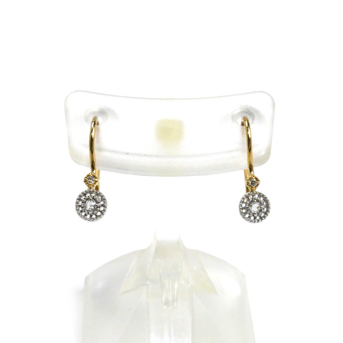 agete アガット K18YG/Pt900 ダイヤ ピアス ダイヤモンド0.01ct/0.01ct 0.7g レディース【中古】