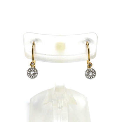 agete アガット K18YG/Pt900 ダイヤ ピアス ダイヤモンド0.01ct/0.01ct 0.7g レディース【中古】