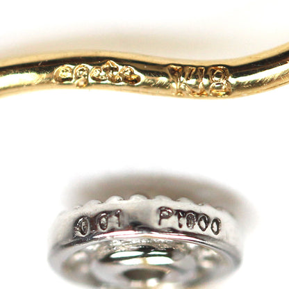 agete アガット K18YG/Pt900 ダイヤ ピアス ダイヤモンド0.01ct/0.01ct 0.7g レディース【中古】