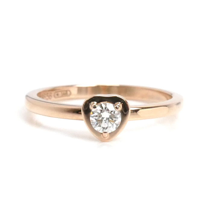 CARTIER カルティエ K18PG ピンクゴールド ディアマン レジェ ドゥ カルティエ ハート 1P ダイヤ リング・指輪 B4088050 10号 50 2.4g レディース【中古】【美品】