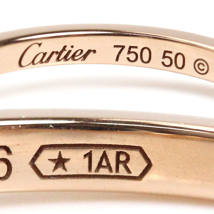 CARTIER カルティエ K18PG ピンクゴールド ディアマン レジェ ドゥ カルティエ ハート 1P ダイヤ リング・指輪 B4088050 10号 50 2.4g レディース【中古】【美品】