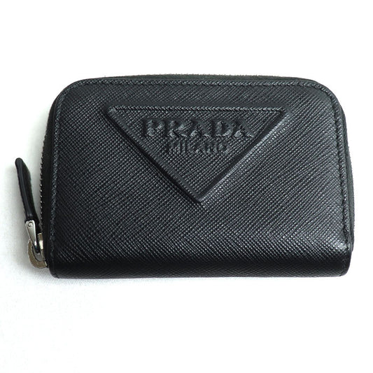 PRADA プラダ サフィアーノエンボス コインケース ブラック 2MM003 2DIQ F0002 レディース【中古】
