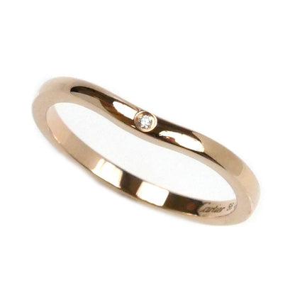 CARTIER カルティエ K18PG ピンクゴールド バレリーナ カーブ ウェディング 3P ダイヤ リング・指輪 B4098656 ダイヤモンド 15.5号 56 2.6g レディース【中古】【美品】