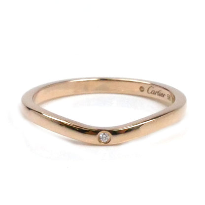 CARTIER カルティエ K18PG ピンクゴールド バレリーナ カーブ ウェディング 3P ダイヤ リング・指輪 B4098656 ダイヤモンド 15.5号 56 2.6g レディース【中古】【美品】