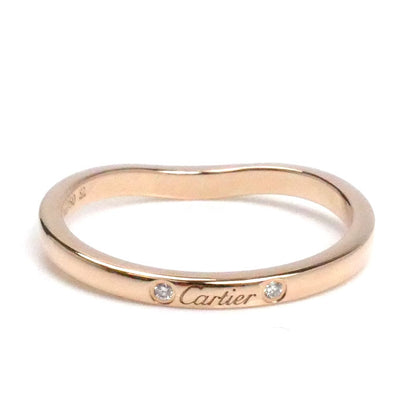 CARTIER カルティエ K18PG ピンクゴールド バレリーナ カーブ ウェディング 3P ダイヤ リング・指輪 B4098656 ダイヤモンド 15.5号 56 2.6g レディース【中古】【美品】