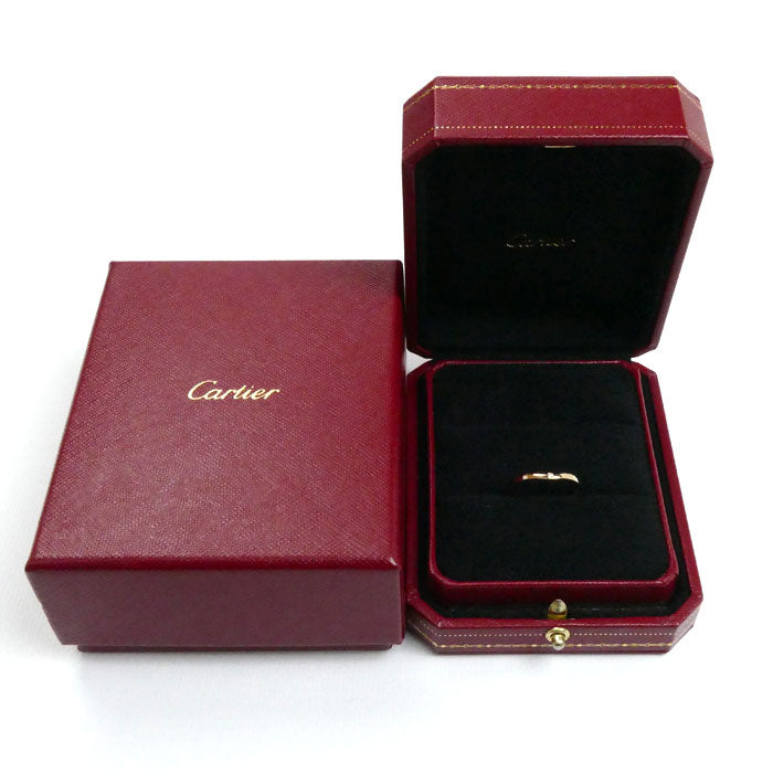 CARTIER カルティエ K18PG ピンクゴールド バレリーナ カーブ ウェディング 3P ダイヤ リング・指輪 B4098656 ダイヤモンド 15.5号 56 2.6g レディース【中古】【美品】