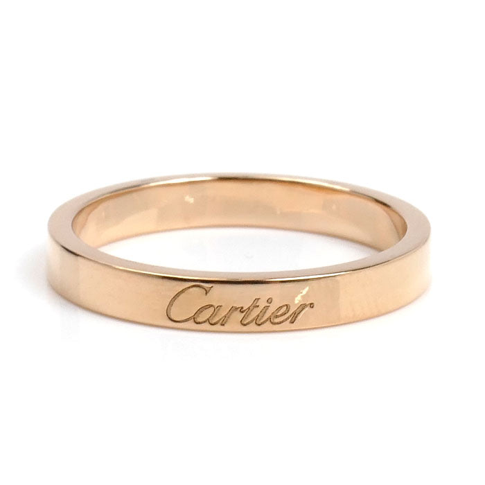 CARTIER カルティエ K18PG ピンクゴールド エングレーブド リング・指輪 B4087257 17号 57 4.0g ユニセックス【中古】【美品】