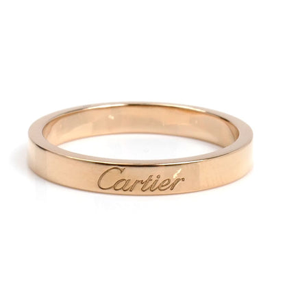 CARTIER カルティエ K18PG ピンクゴールド エングレーブド リング・指輪 B4087257 17号 57 4.0g ユニセックス【中古】【美品】