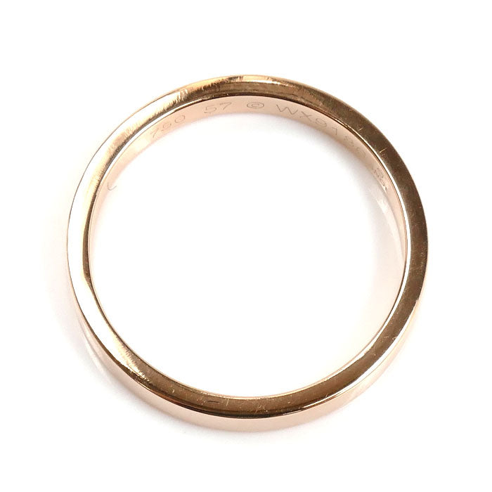 CARTIER カルティエ K18PG ピンクゴールド エングレーブド リング・指輪 B4087257 17号 57 4.0g ユニセックス【中古】【美品】