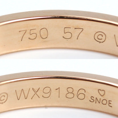 CARTIER カルティエ K18PG ピンクゴールド エングレーブド リング・指輪 B4087257 17号 57 4.0g ユニセックス【中古】【美品】