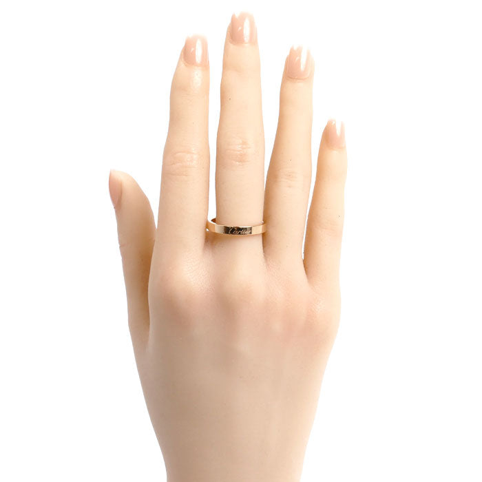 CARTIER カルティエ K18PG ピンクゴールド エングレーブド リング・指輪 B4087257 17号 57 4.0g ユニセックス【中古】【美品】
