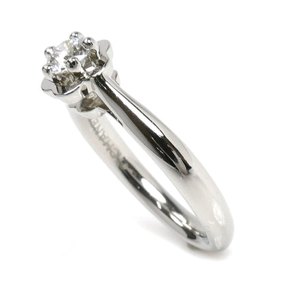 CHANEL シャネル Pt950プラチナ カメリア 1P ダイヤ リング・指輪 ダイヤモンド0.25ct 5号 45 4.9g レディース【中古】【美品】