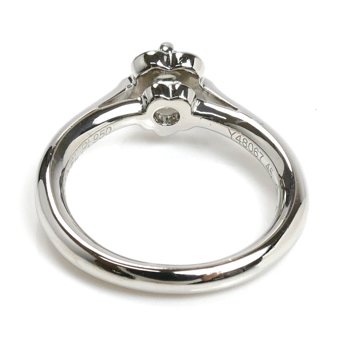 CHANEL シャネル Pt950プラチナ カメリア 1P ダイヤ リング・指輪 ダイヤモンド0.25ct 5号 45 4.9g レディース【中古】【美品】