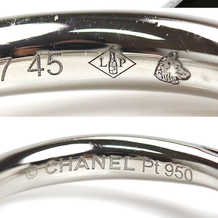 CHANEL シャネル Pt950プラチナ カメリア 1P ダイヤ リング・指輪 ダイヤモンド0.25ct 5号 45 4.9g レディース【中古】【美品】
