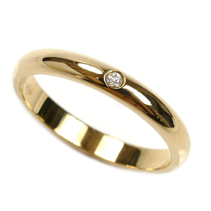 CARTIER カルティエ K18YG イエローゴールド ウェディング 1P ダイヤ リング・指輪 B4057648 ダイヤモンド 8号 48 2.2g レディース【中古】【美品】