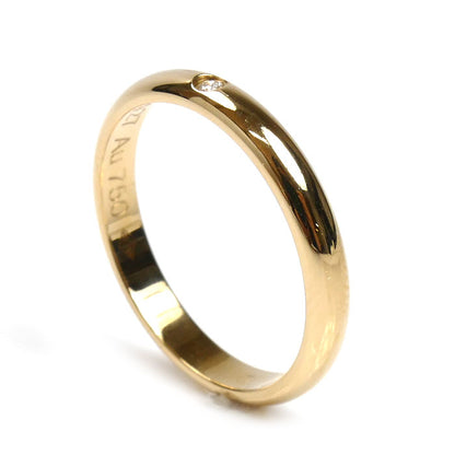 CARTIER カルティエ K18YG イエローゴールド ウェディング 1P ダイヤ リング・指輪 B4057648 ダイヤモンド 8号 48 2.2g レディース【中古】【美品】