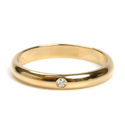 CARTIER カルティエ K18YG イエローゴールド ウェディング 1P ダイヤ リング・指輪 B4057648 ダイヤモンド 8号 48 2.2g レディース【中古】【美品】