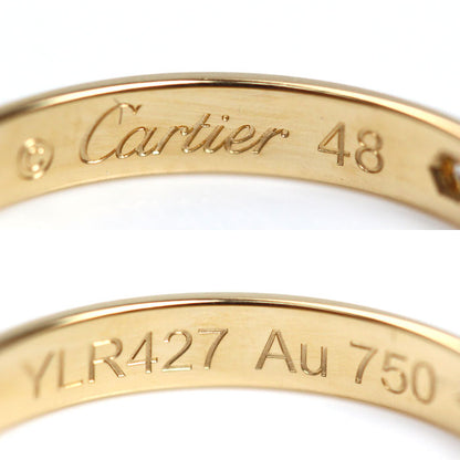 CARTIER カルティエ K18YG イエローゴールド ウェディング 1P ダイヤ リング・指輪 B4057648 ダイヤモンド 8号 48 2.2g レディース【中古】【美品】