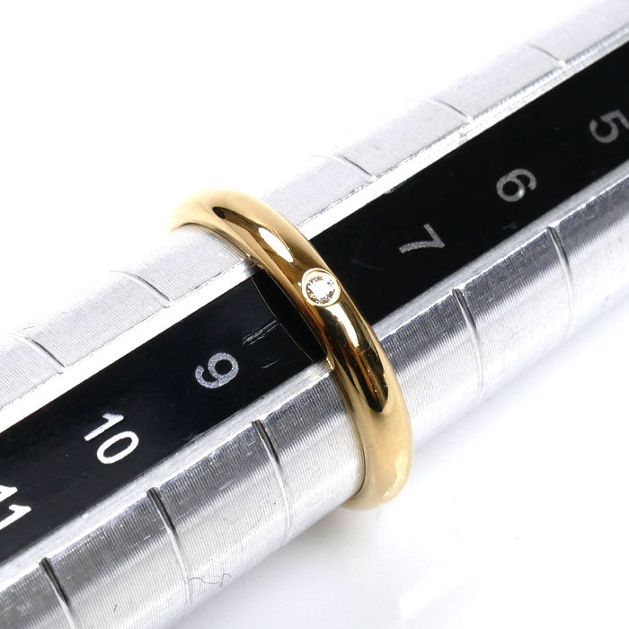 CARTIER カルティエ K18YG イエローゴールド ウェディング 1P ダイヤ リング・指輪 B4057648 ダイヤモンド 8号 48 2.2g レディース【中古】【美品】