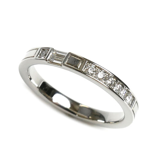 HARRY WINSTON ハリーウィンストン Pt950プラチナ トラフィック アクセント バンド ダイヤ リング・指輪 WBDPACRFTRF ダイヤモンド 19号 6.3g ユニセックス【中古】