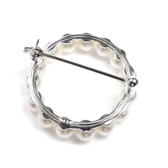 MIKIMOTO ミキモト シルバー パール ブローチ パール約4.5mm 4.3g レディース【中古】【美品】
