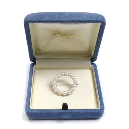 MIKIMOTO ミキモト シルバー パール ブローチ パール約4.5mm 4.3g レディース【中古】【美品】