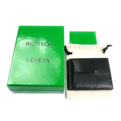 BOTTEGAVENETA ボッテガヴェネタ カセット マネークリップウォレット 二つ折り財布 ダークグレー×オレンジ 749453 メンズ【中古】【美品】