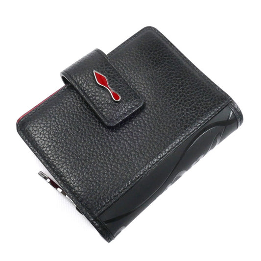 Christian Louboutin クリスチャンルブタン パロマ 二つ折り財布 ブラック レッド 3195015 0001 CM53 スモール ミニ財布 レディース【中古】【美品】