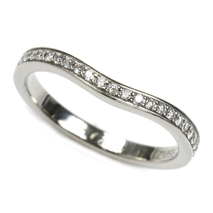 CARTIER カルティエ Pt950プラチナ バレリーナ カーブ ハーフエタニティ ダイヤ リング・指輪 B4093047 ダイヤモンド 7号 47 2.8g レディース【中古】【美品】
