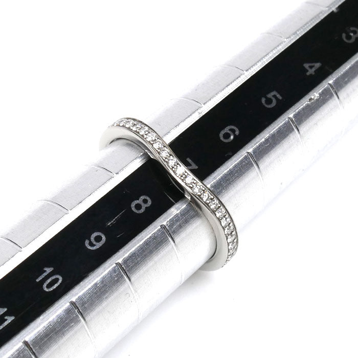 CARTIER カルティエ Pt950プラチナ バレリーナ カーブ ハーフエタニティ ダイヤ リング・指輪 B4093047 ダイヤモンド 7号 47 2.8g レディース【中古】【美品】