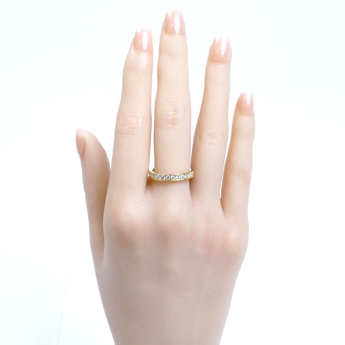 veretta8va ヴェレッタオッターヴァ K18YG イエローゴールド フルエタニティ リング・指輪 ダイヤモンド0.96ct 13号 3.8g レディース【中古】【美品】