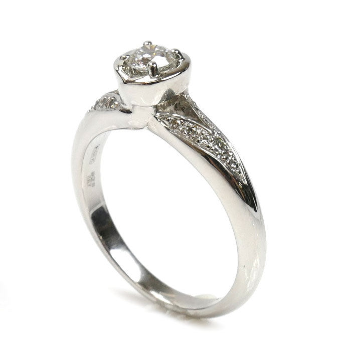 BVLGARI ブルガリ Pt950プラチナ インコントロダモーレ ダイヤ リング・指輪 352058 ダイヤモンド0.18ct 8号 5.0g レディース【中古】【美品】