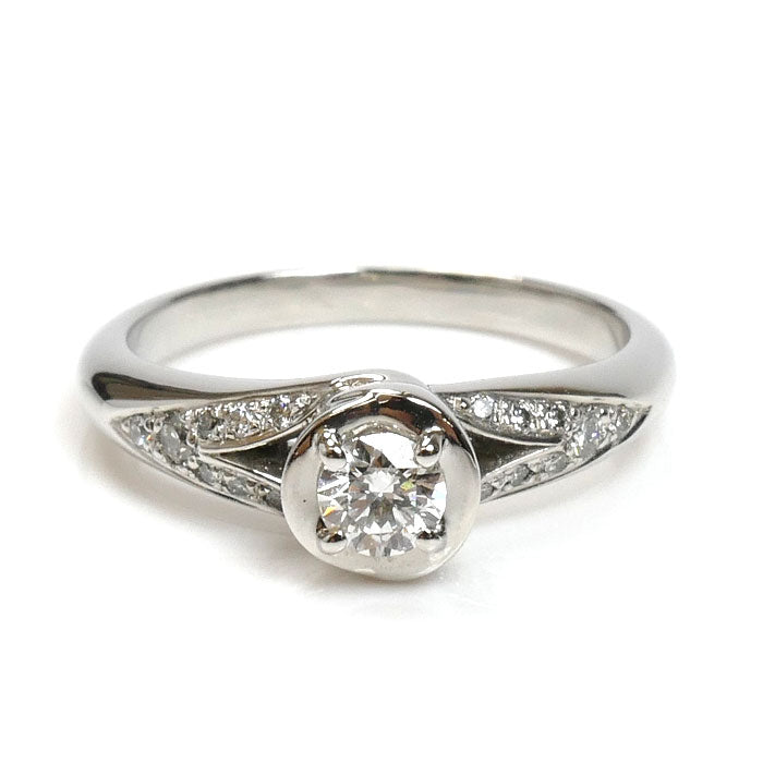 BVLGARI ブルガリ Pt950プラチナ インコントロダモーレ ダイヤ リング・指輪 352058 ダイヤモンド0.18ct 8号 5.0g レディース【中古】【美品】