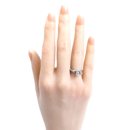 BVLGARI ブルガリ Pt950プラチナ インコントロダモーレ ダイヤ リング・指輪 352058 ダイヤモンド0.18ct 8号 5.0g レディース【中古】【美品】