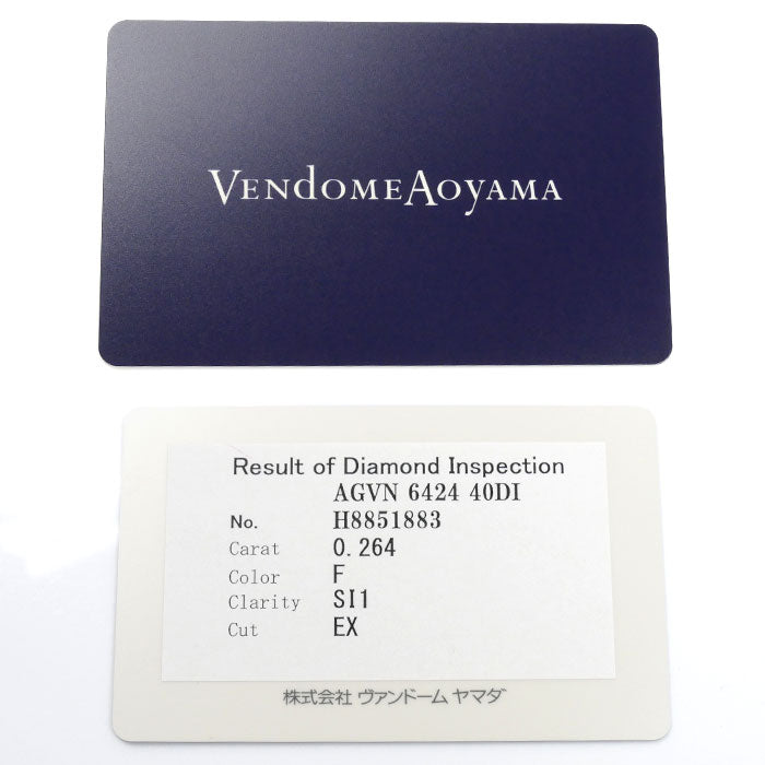 Vendome Aoyama ヴァンドーム青山 K18YG イエローゴールド キャトル ネックレス AGVN642440DI ダイヤモンド0.264ct 1.4g 40cm レディース【中古】