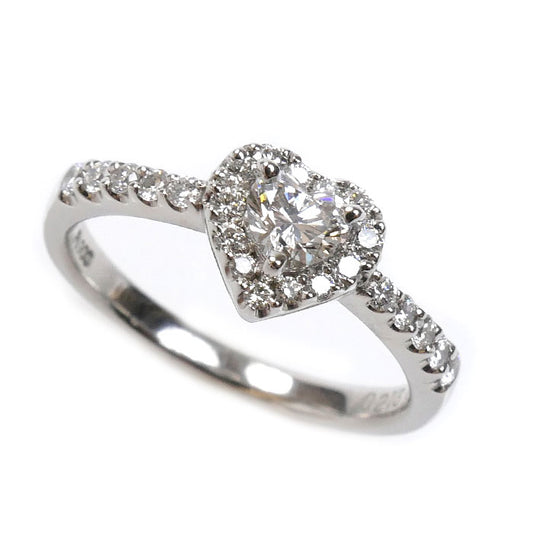 Ponte Vecchio ポンテヴェキオ Pt900プラチナ ハッピーハート e03hh リング・指輪 NG0808E002WDMM ダイヤモンド0.213ct ダイヤモンド0.22ct 8.5号 3.6g レディース【中古】【美品】