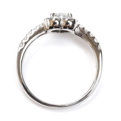 Ponte Vecchio ポンテヴェキオ Pt900プラチナ ハッピーハート e03hh リング・指輪 NG0808E002WDMM ダイヤモンド0.213ct ダイヤモンド0.22ct 8.5号 3.6g レディース【中古】【美品】
