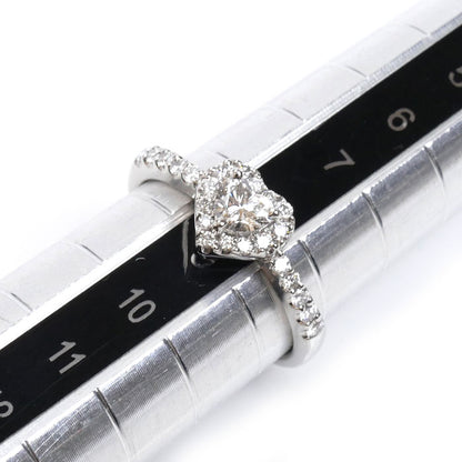 Ponte Vecchio ポンテヴェキオ Pt900プラチナ ハッピーハート e03hh リング・指輪 NG0808E002WDMM ダイヤモンド0.213ct ダイヤモンド0.22ct 8.5号 3.6g レディース【中古】【美品】