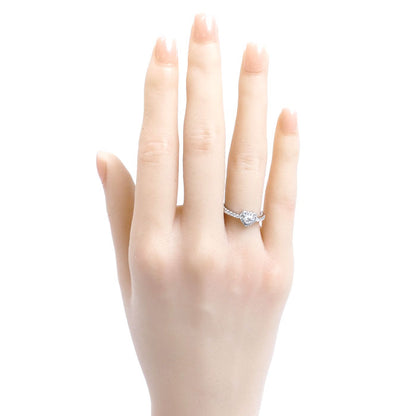 Ponte Vecchio ポンテヴェキオ Pt900プラチナ ハッピーハート e03hh リング・指輪 NG0808E002WDMM ダイヤモンド0.213ct ダイヤモンド0.22ct 8.5号 3.6g レディース【中古】【美品】