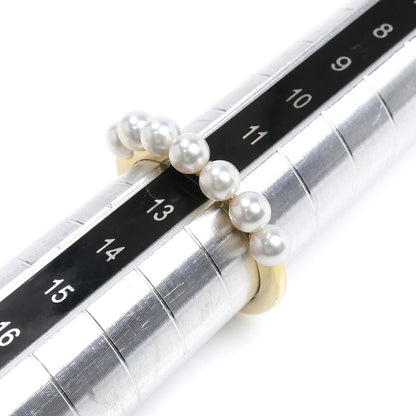 MIKIMOTO ミキモト K18YG イエローゴールド パール リング・指輪 PR-1426K アコヤパール約3.5～3.7mm 12号 3.2g レディース【中古】